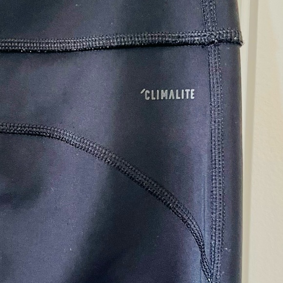 Adidas Black Climalite High Waist Optime Training Legging w/ Hidden Waist Pocket - Picture 4 of 7